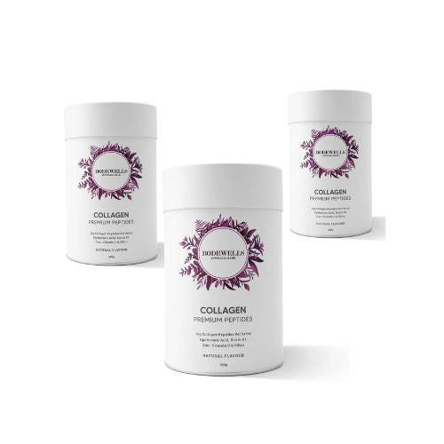 3 PACK - BODEWELLS PREMIUM COLLAGEN - NATURAL FLAVOUR - 15% OFF