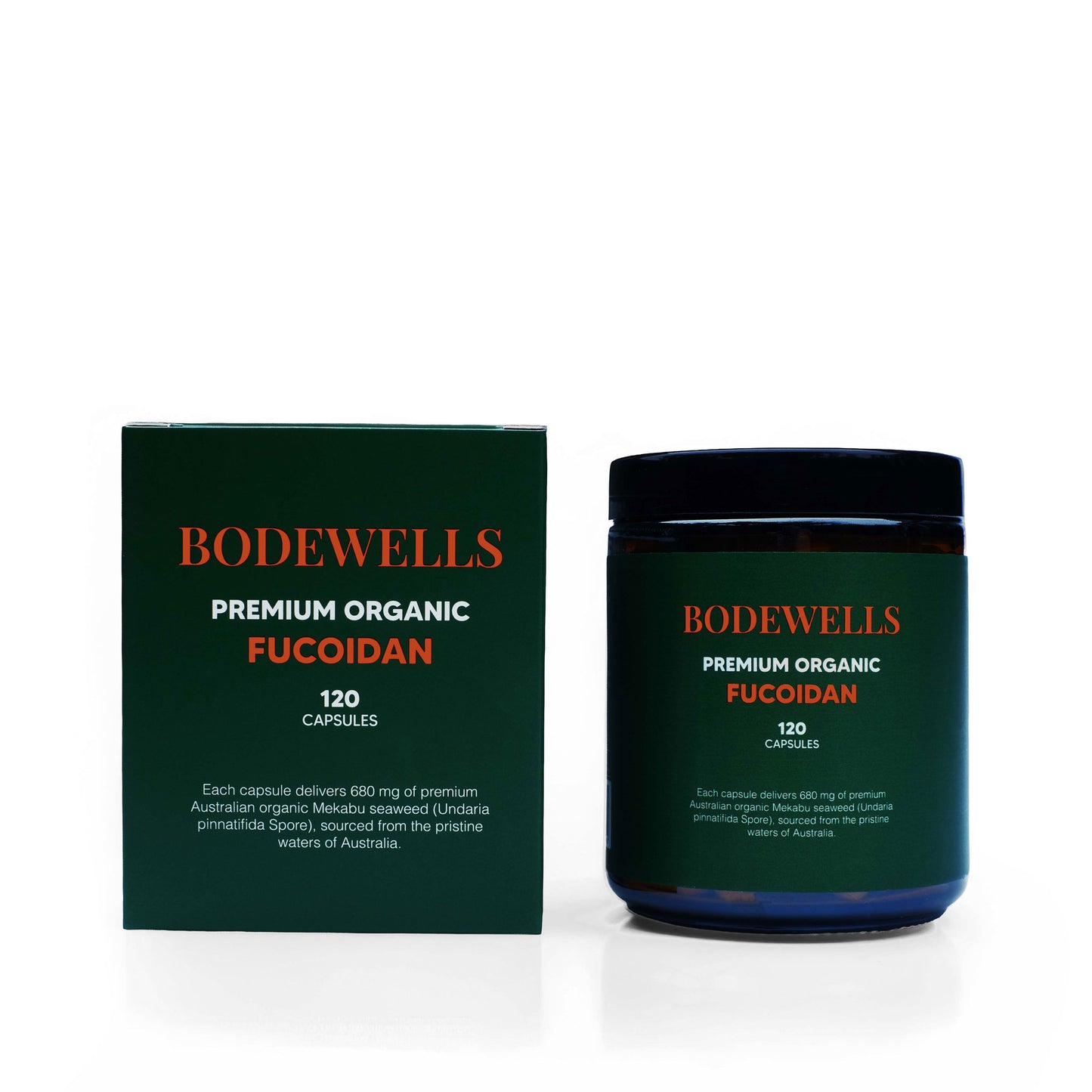BODEWELLS Premium Organic Fucoidan Extract - 120 capsules